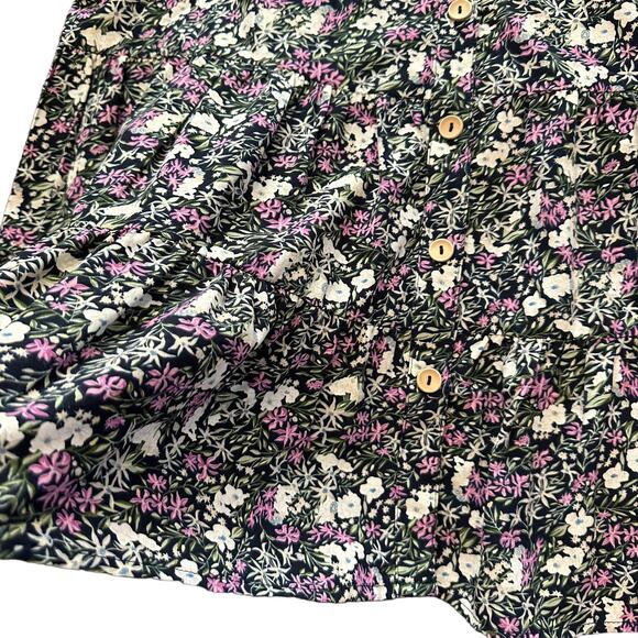 Entro Womens multicolor babydoll top, tiered, floral, size Large - Picture 3 of 7